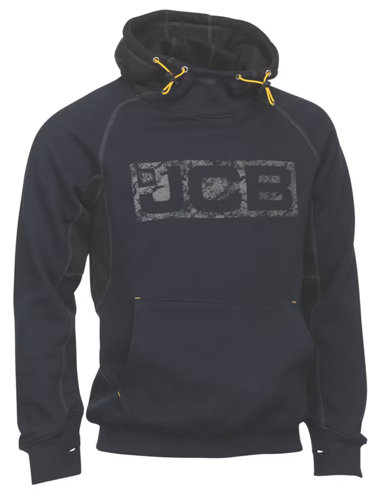 JCB Workwear Horton Hoodie - Classic Workwear Pullover for Trades and Contractors Navy/Black