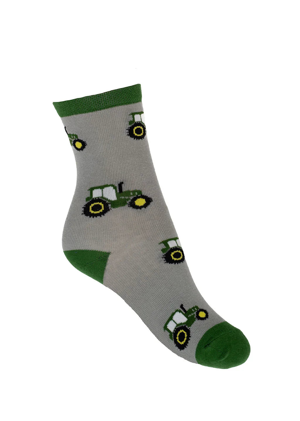Childrens Green Tractor Crew Socks
