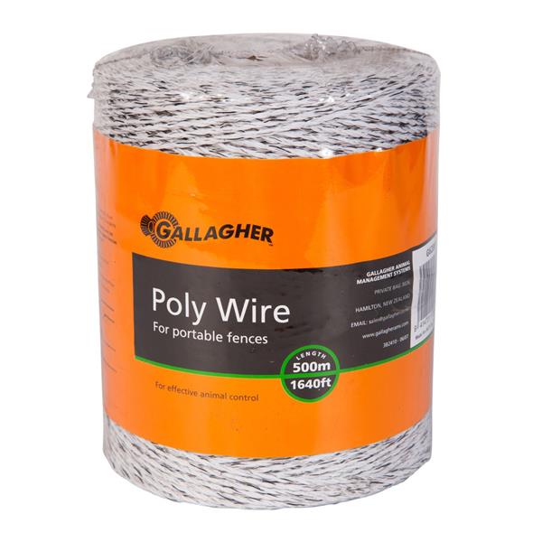 Gallagher Polywire 9 Strand 500M White