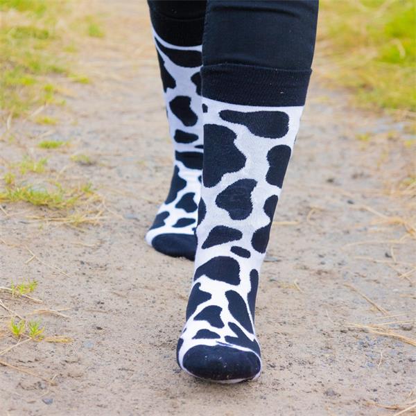 Cow Print Crew Socks