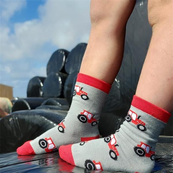 Childrens Red Tractor Crew Socks