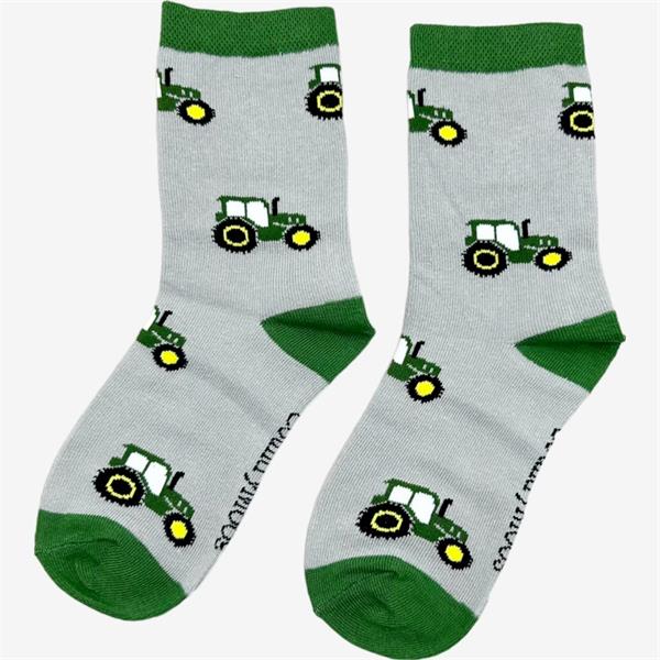 Childrens Green Tractor Crew Socks