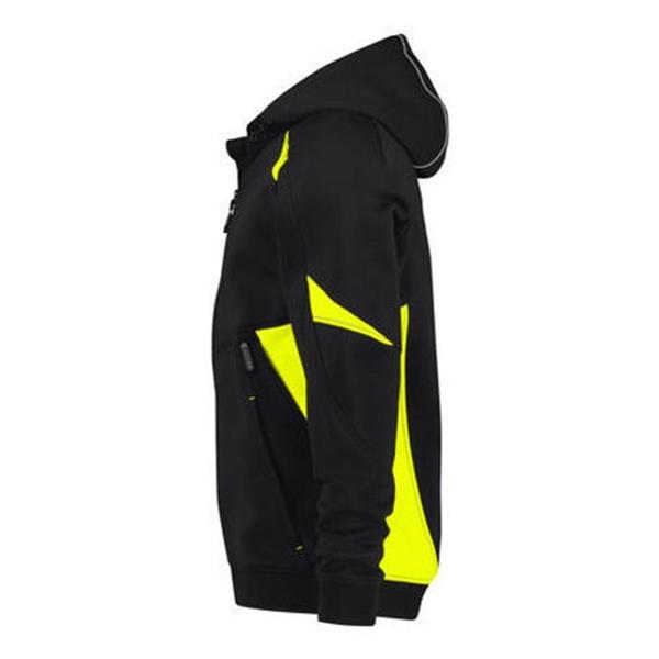 DASSY Santos Hooded Sweatshirt Black/Fluo yellow