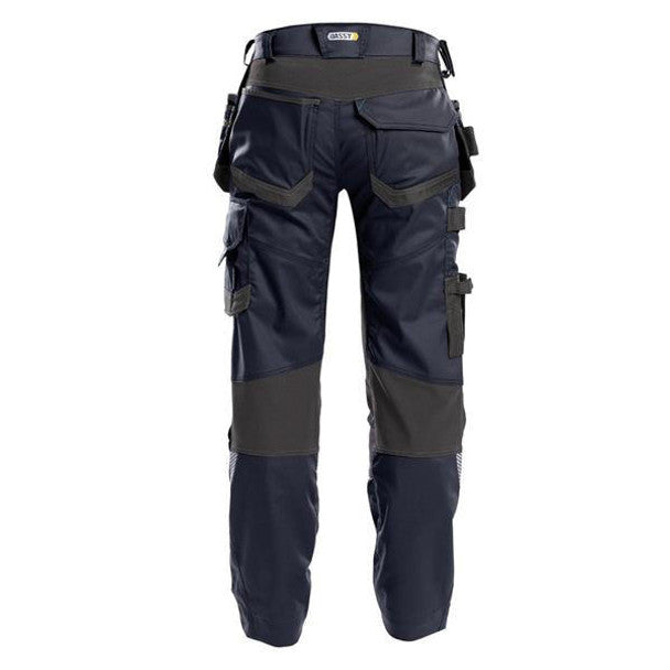 DASSY Flux (200975) Work trousers with stretch multi-pockets and knee pockets Navy/Grey