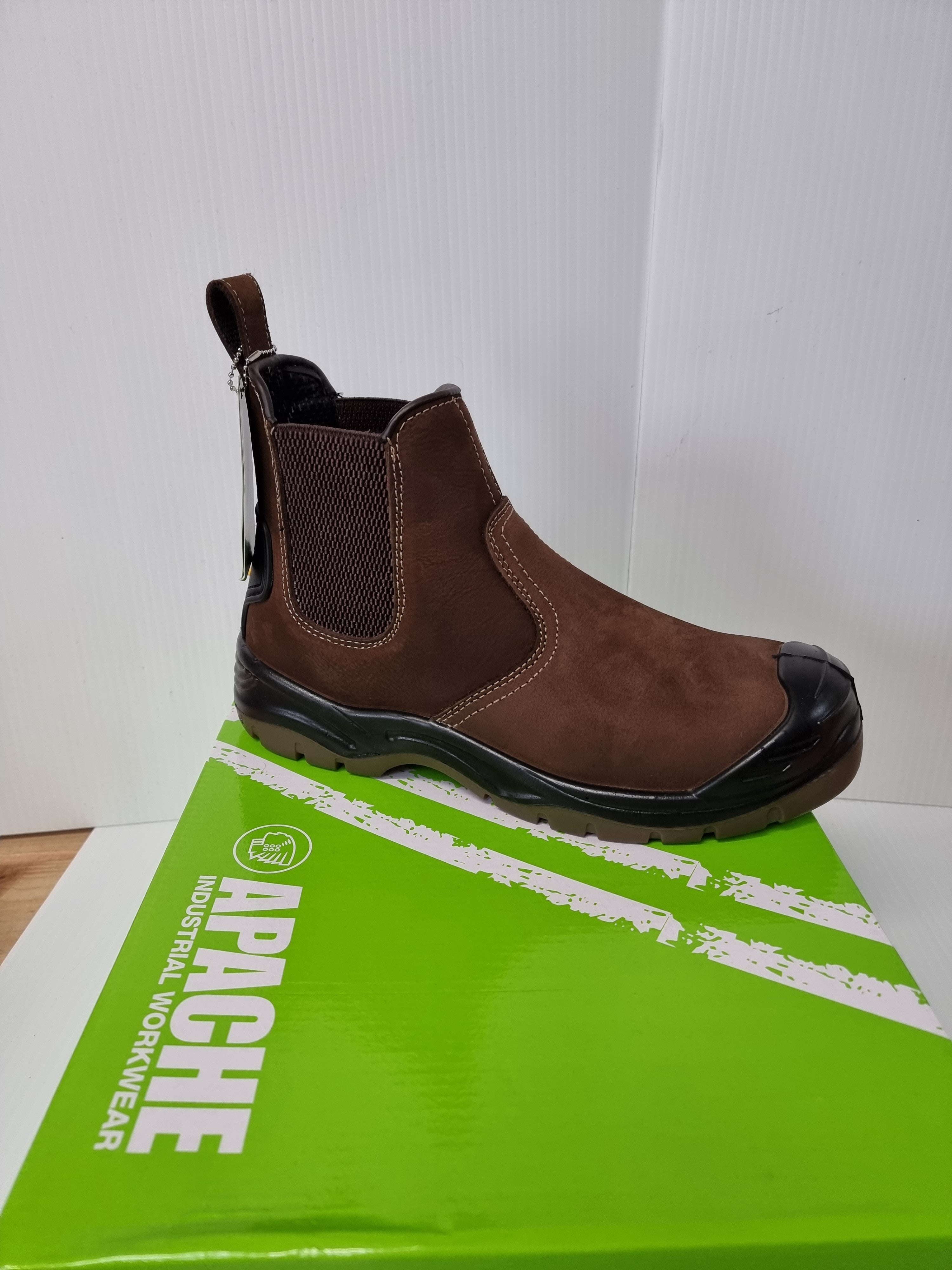 Apache AP715S Safety Dealer Boot Brown