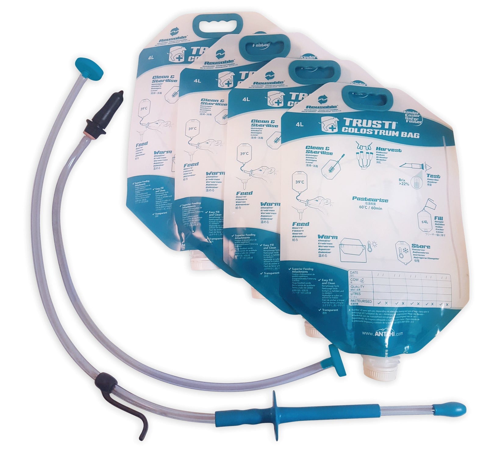 Trusti Colostrum Bag 4 + Teat + Trusti Tuber