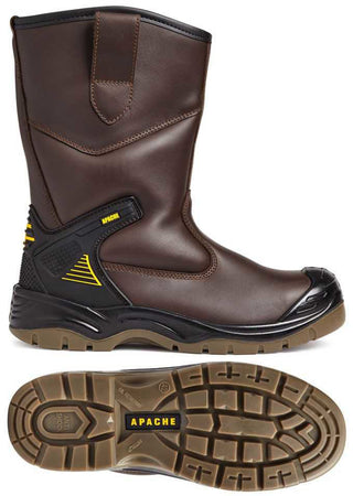 APACHE BROWN WATERPROOF RIGGER BOOT, S3