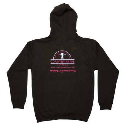 CFS Backing Women in Farming Hoodie (Black)
