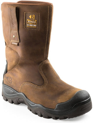 Brown Safety Rigger Boot