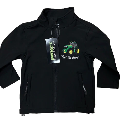 KIDS IMPACT SOFTSHELL JACKET  GREEN TRACTOR