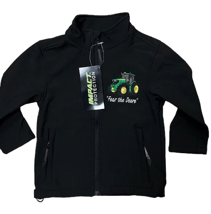 KIDS IMPACT SOFTSHELL JACKET  GREEN TRACTOR