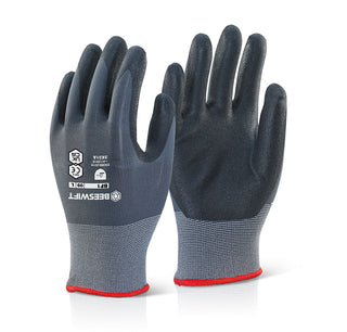 Nitrile Pu Mix Coated Glove Black/grey