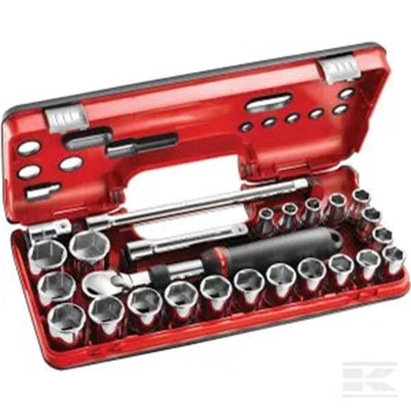 Socket set 1/2&quot; 25-part