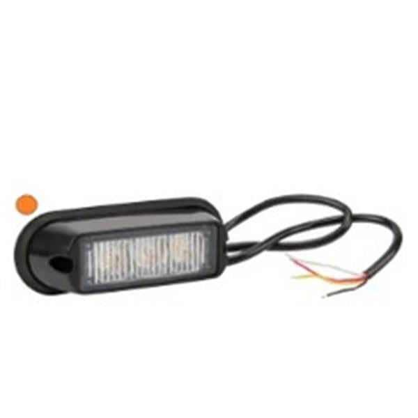 Kramp Warning Light Led, 6W, 12-24V, Amber, Bolt On, 106X34x30mm, 3 Led&