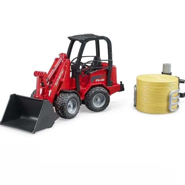 Bruder U02192 Schäffer compact loader 2630 with bale gripper+1 round bale