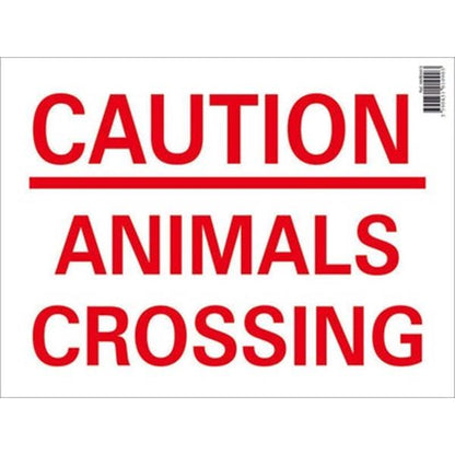 Caution Animals Crossing Farm Sign