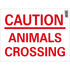 Caution Animals Crossing Farm Sign