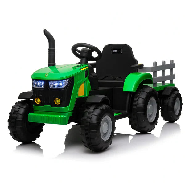 2WD Ride-On Electric Tractor with Trailer