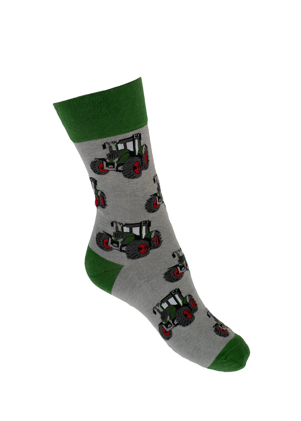 Dark Green Tractor Farm Socks | Crew