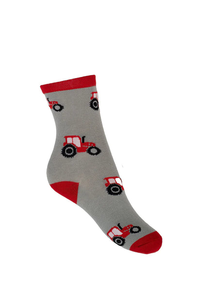 Childrens Red Tractor Crew Socks