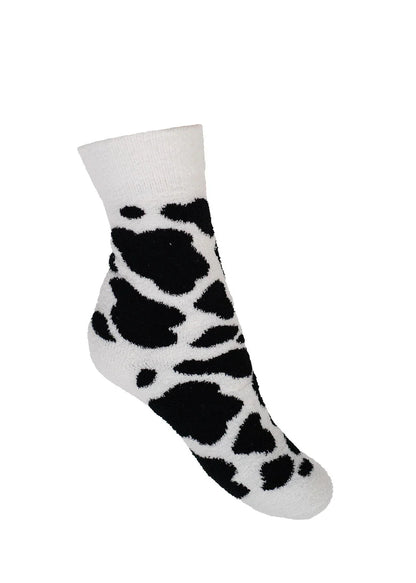 Black Cow Print Socks | Crew