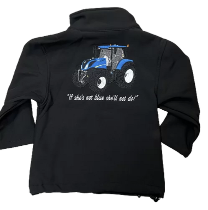 KIDS IMPACT SOFTSHELL JACKET – BLUE TRACTOR