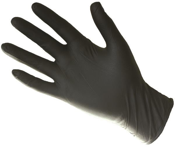 Milkers Black Nitrile Gloves Ebony