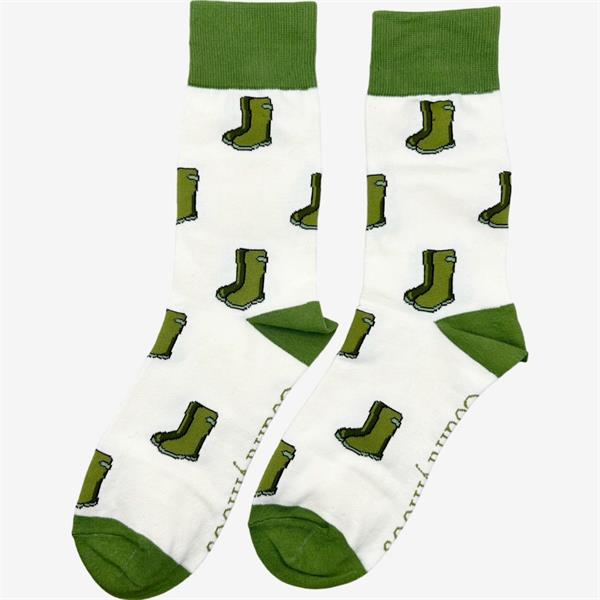 Green Welly Crew Socks