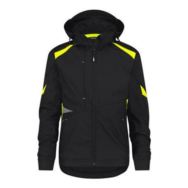 DASSY Kalama Softshell jacket Black/Fluo yellow
