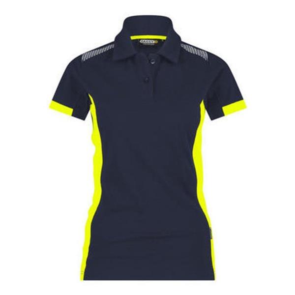 DASSY Veracruz Women Polo shirt Midnight blue/Fluo yellow