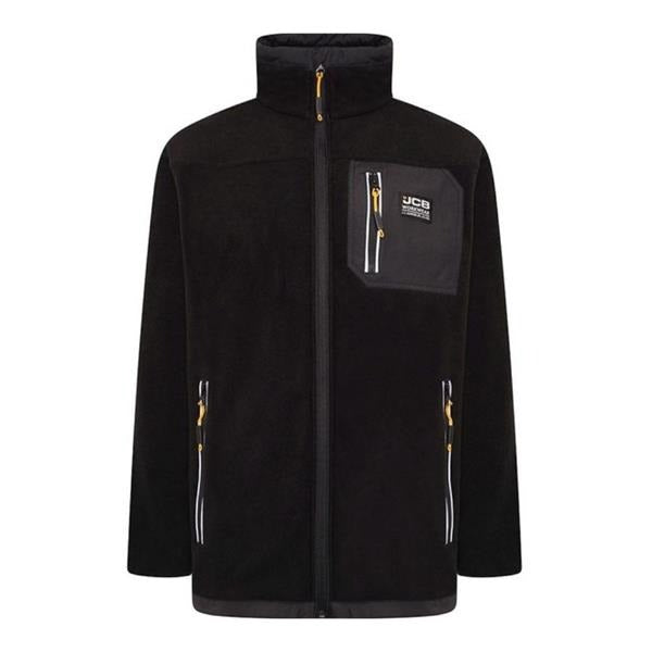 JCB Workwear Trade Fleece Full Zip, Black