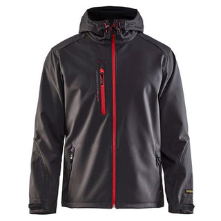 Blaklader 4949 Pro Softshell Jacket - Dark Grey/Red