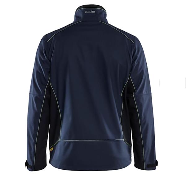 495025168633 Softshell Jacket, Navy/Hi-Vis Yellow