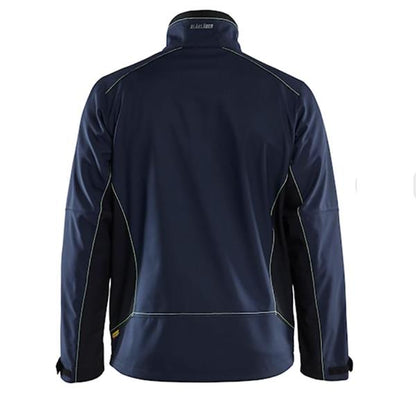495025168633 Softshell Jacket, Navy/Hi-Vis Yellow