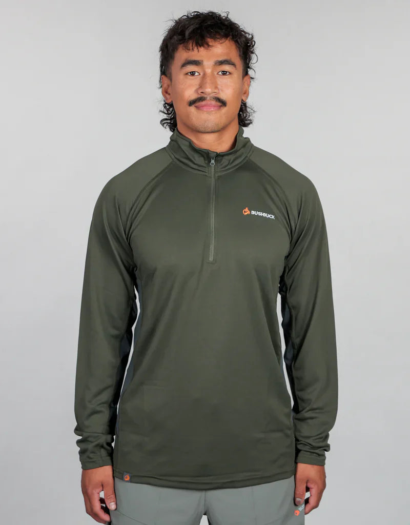 Bushbuck Apex Armour Quarter Zip Bayleaf
