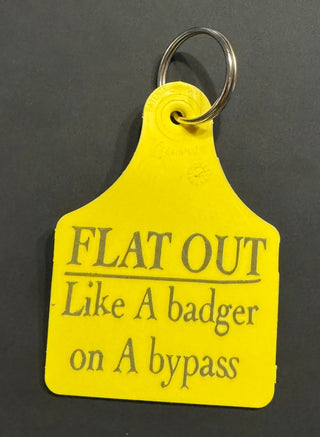 Flat Out Like A Badger On A Bypass Keyring