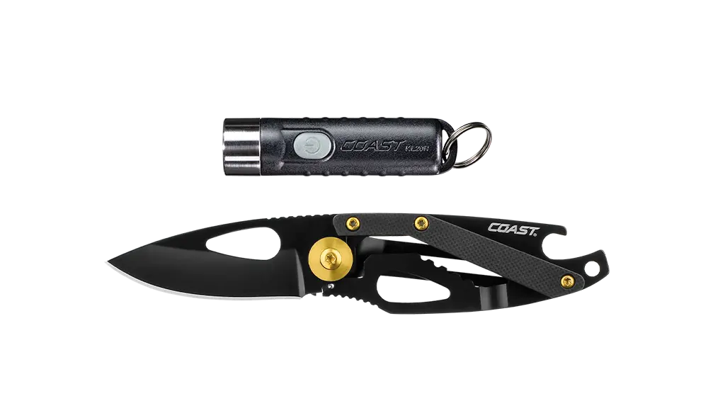 KL20R Rechargeable LED Keyring Torch (380 Lumens) + Coast FX200