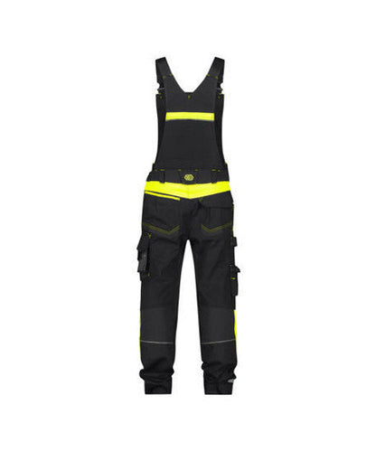 DASSY Ulsan Brace overall with stretch and knee pockets Black/Fluo yellow