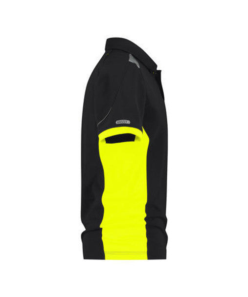 DASSY Veracruz Polo shirt Midnight blue/Fluo yellow