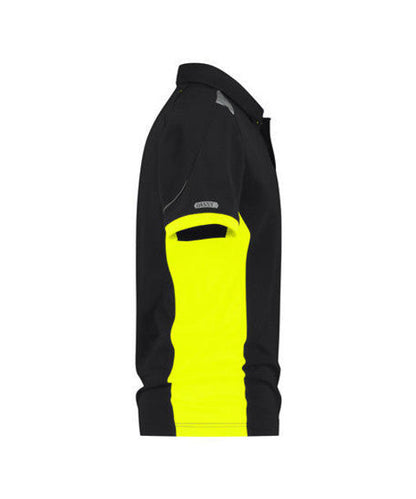 DASSY Veracruz Polo shirt Midnight blue/Fluo yellow