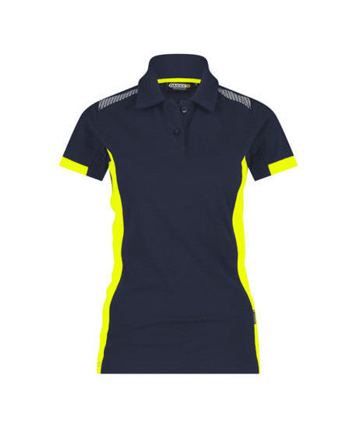 DASSY Veracruz Women Polo shirt Midnight blue/Fluo yellow