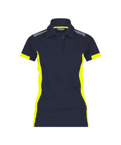 DASSY Veracruz Women Polo shirt Midnight blue/Fluo yellow