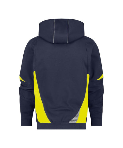DASSY Santos Hooded Sweatshirt Midnight Blue/Fluo Yellow