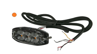 Flashing warning light, amber, 3 LED's