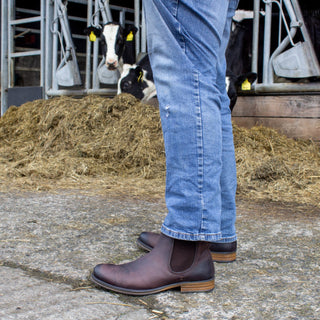 Men's Roamers Twin Gusset Brown Ankle Boot