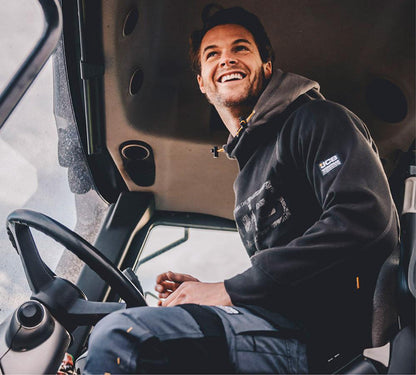 JCB Workwear Horton Hoodie - Durable Construction for Trades and Outdoor Workwear Black