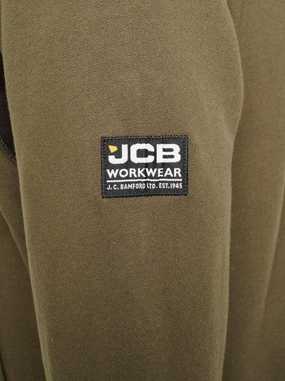 JCB Workwear Horton Hoodie - Classic Workwear Pullover for Trades and Contractors Olive