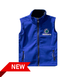 Kids Softshell Gilet Royal Blue GRASSMEN