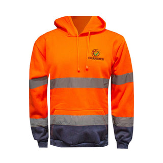 GRASSMEN Hi-Vis Hoodie Orange/Navy