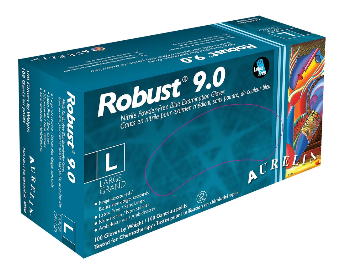 Aurelia® Robust 9.0. Nitrile Gloves 10 BOXES (1000GLOVES)